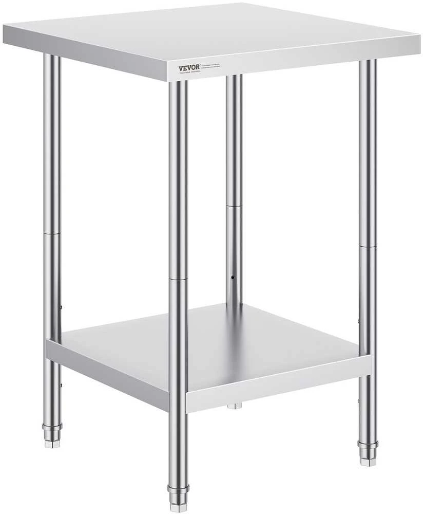 VEVOR Nerūdijančio plieno darbo stalas 61x61x86 cm