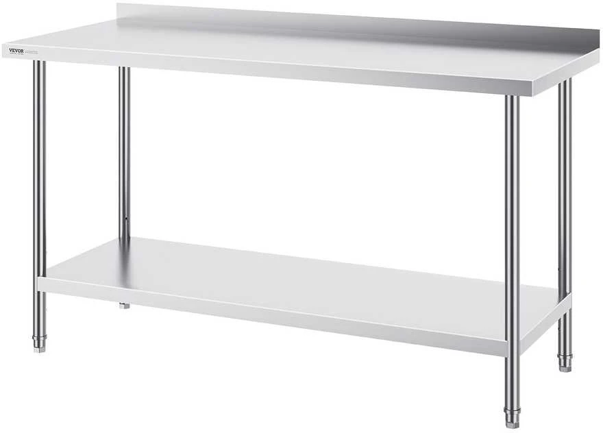 VEVOR Nerūdijančio plieno darbastalis virtuvei 61x152cm