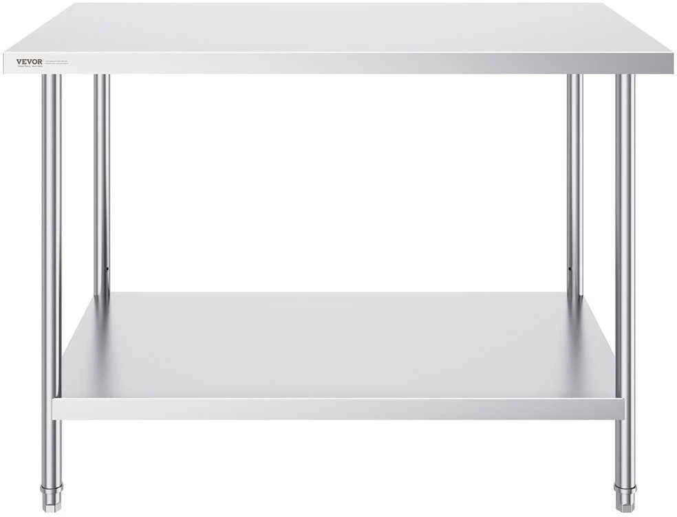 VEVOR Nerūdijančio plieno darbastalio stalas 76x121 cm