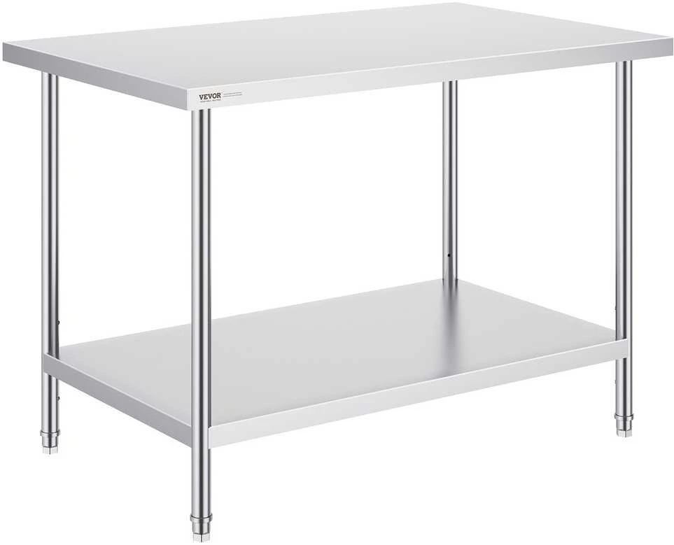 VEVOR Nerūdijančio plieno darbastalio stalas 76x121 cm