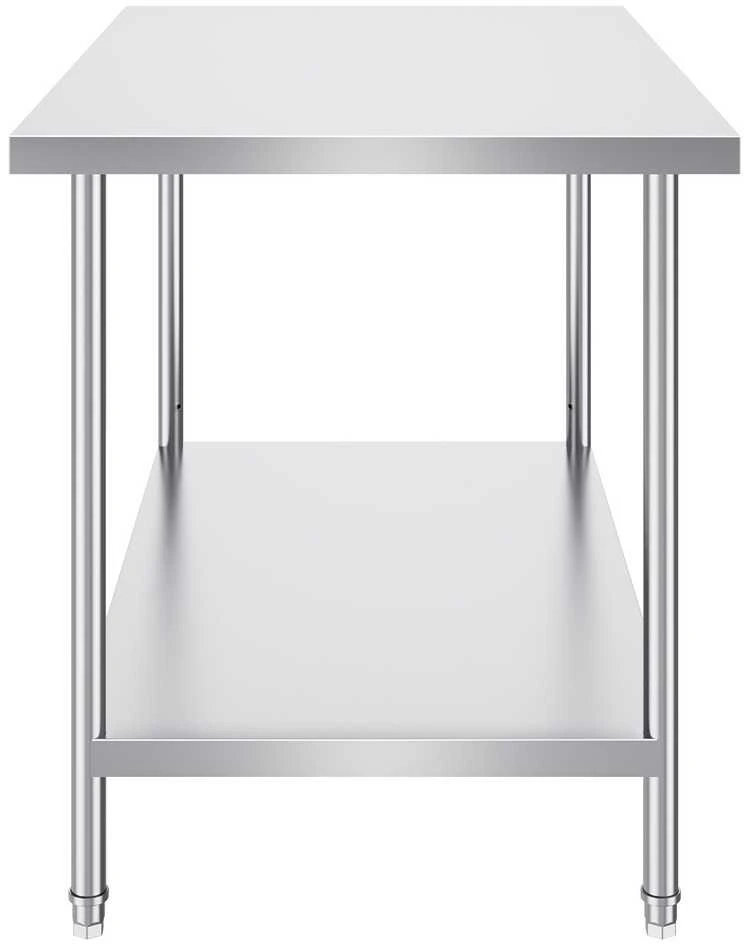 VEVOR Nerūdijančio plieno darbastalio stalas 76x121 cm