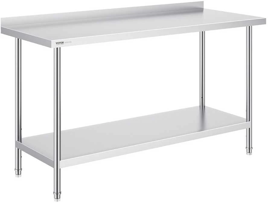 VEVOR Nerūdijančio plieno darbastalis virtuvei 61x152cm