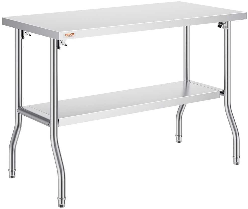 VEVOR Sulankstomas komercinis darbo stalas 122 x 61 cm
