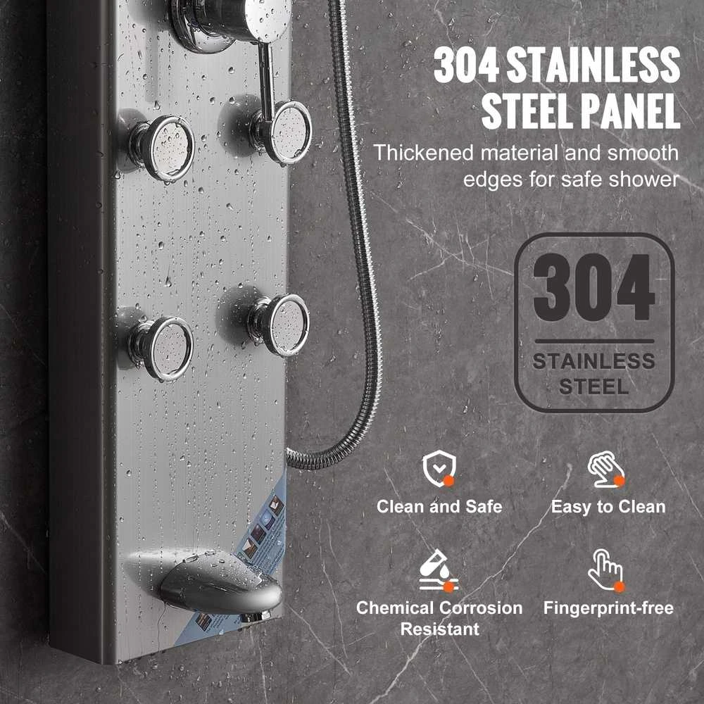 VEVOR Dušo panelės bokštas su lietaus sistema