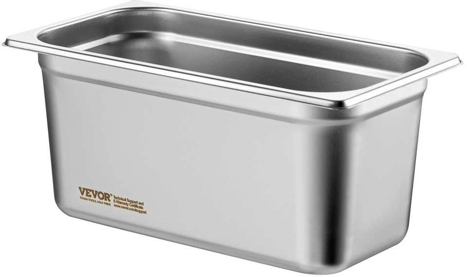 Nerūdijančio plieno indas GN 1/3 6, 8 vnt., komercinėms viryklėms, bufetui, restoranui, gastronorm konteineriai