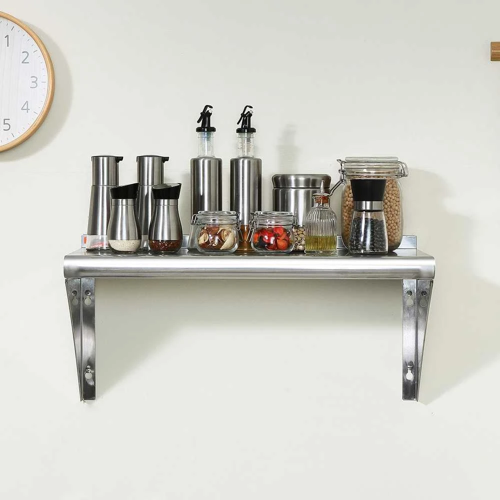 VEVOR 91 cm x 30 cm nerūdijančio plieno lentyna