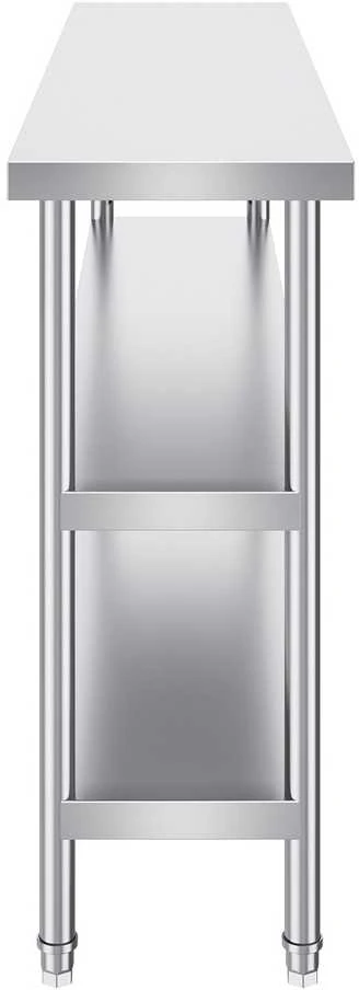 Nerūdijančio plieno maisto ruošimo stalas 356x1524x864mm, komercinis, virtuvės, metalinis, 14x60 colių, darbastalis, gamybos stalas