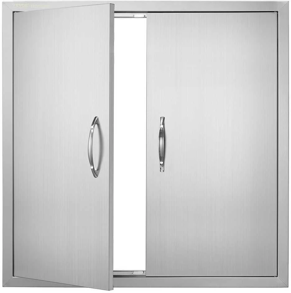 Nerūdijančio plieno prieigos durelės, 790x790 mm, dvigubos sienelės vertikalios durelės