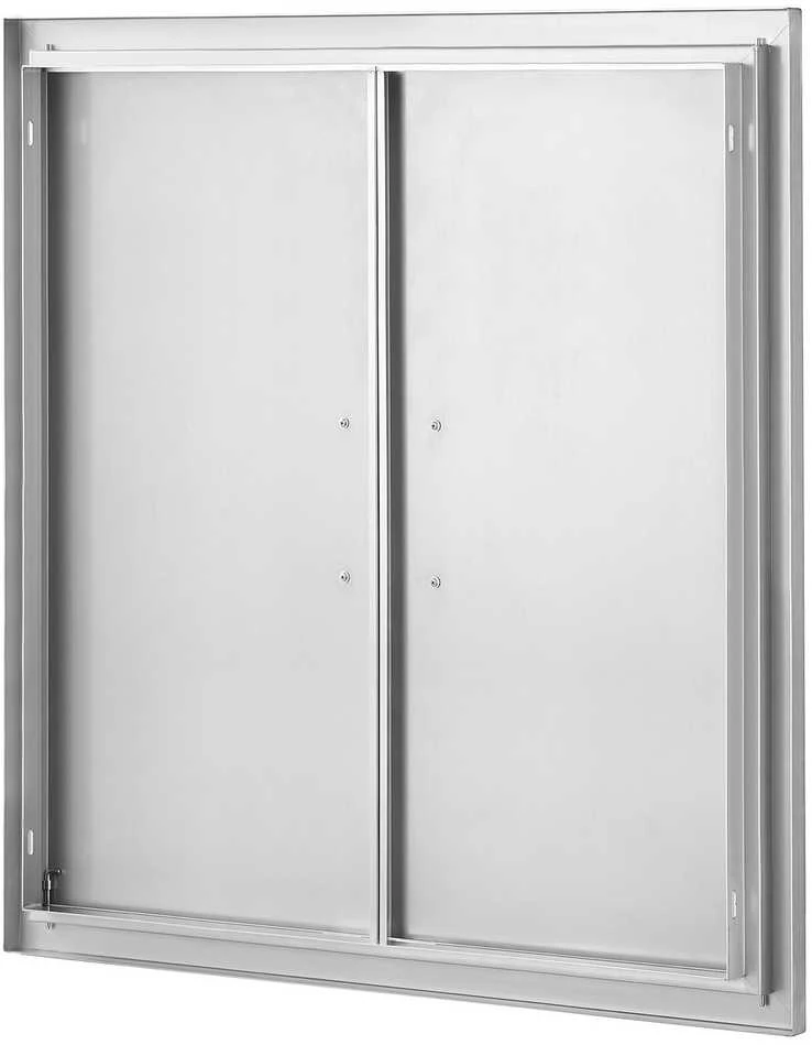 Nerūdijančio plieno prieigos durelės, 790x790 mm, dvigubos sienelės vertikalios durelės