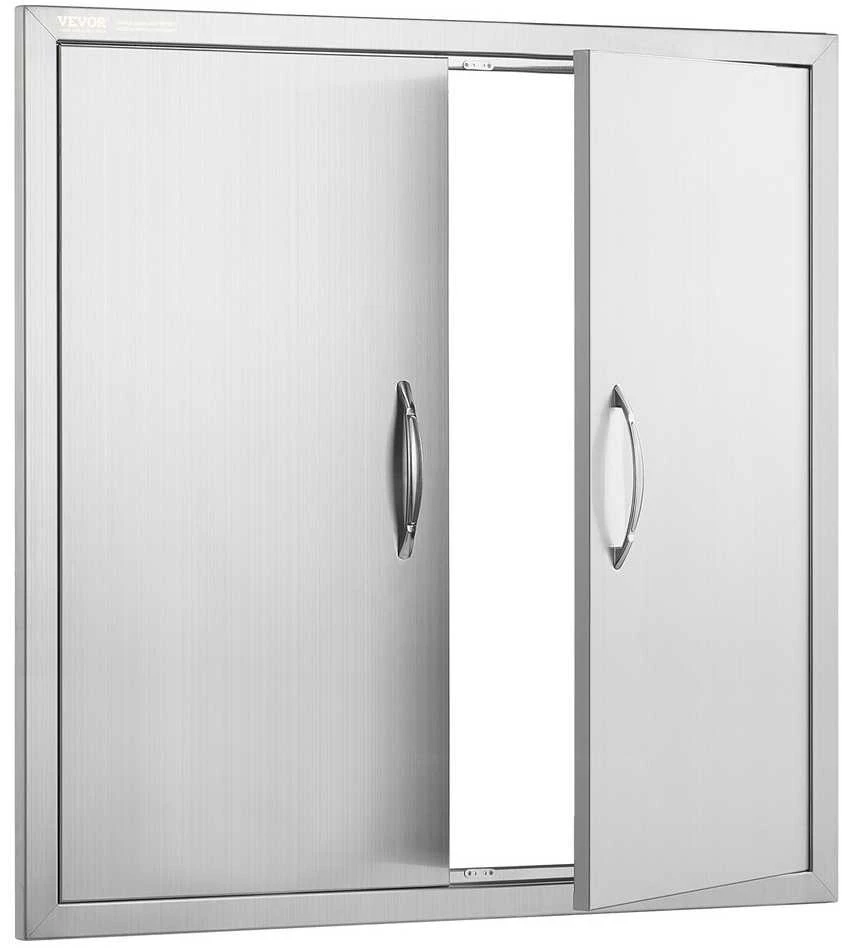Nerūdijančio plieno prieigos durelės, 790x790 mm, dvigubos sienelės vertikalios durelės