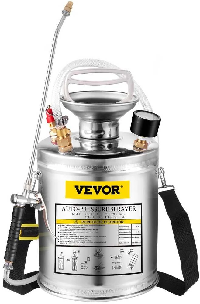 VEVOR 4 l nerūdijančio plieno purkštuvas sodo priežiūrai