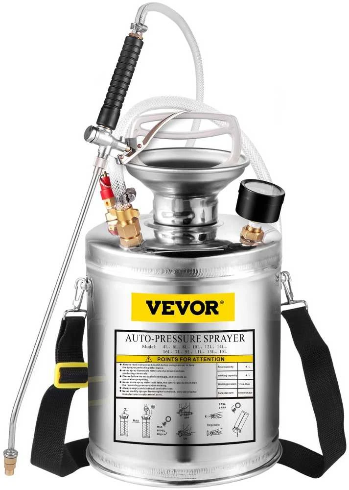 VEVOR 4 l nerūdijančio plieno purkštuvas sodo priežiūrai