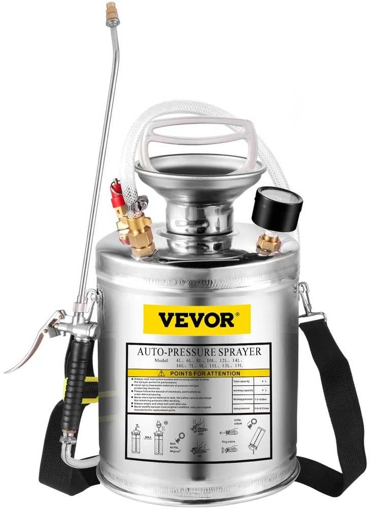 VEVOR 4 l nerūdijančio plieno purkštuvas sodo priežiūrai