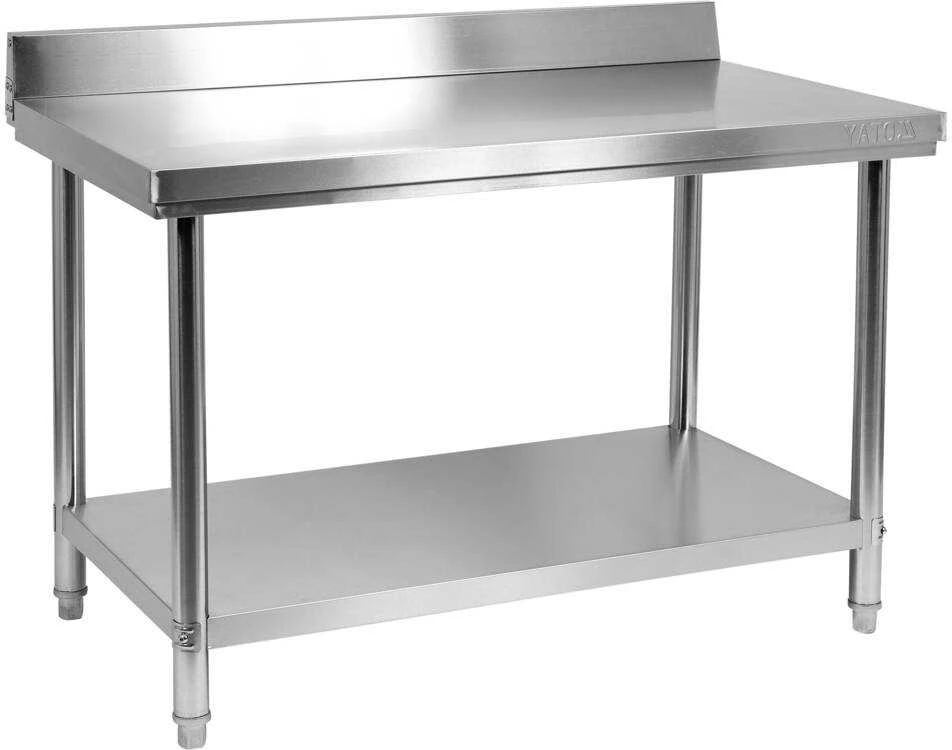Yato Nerūdijančio plieno sieninis stalas su lentyna, 1400x700 mm stalviršis