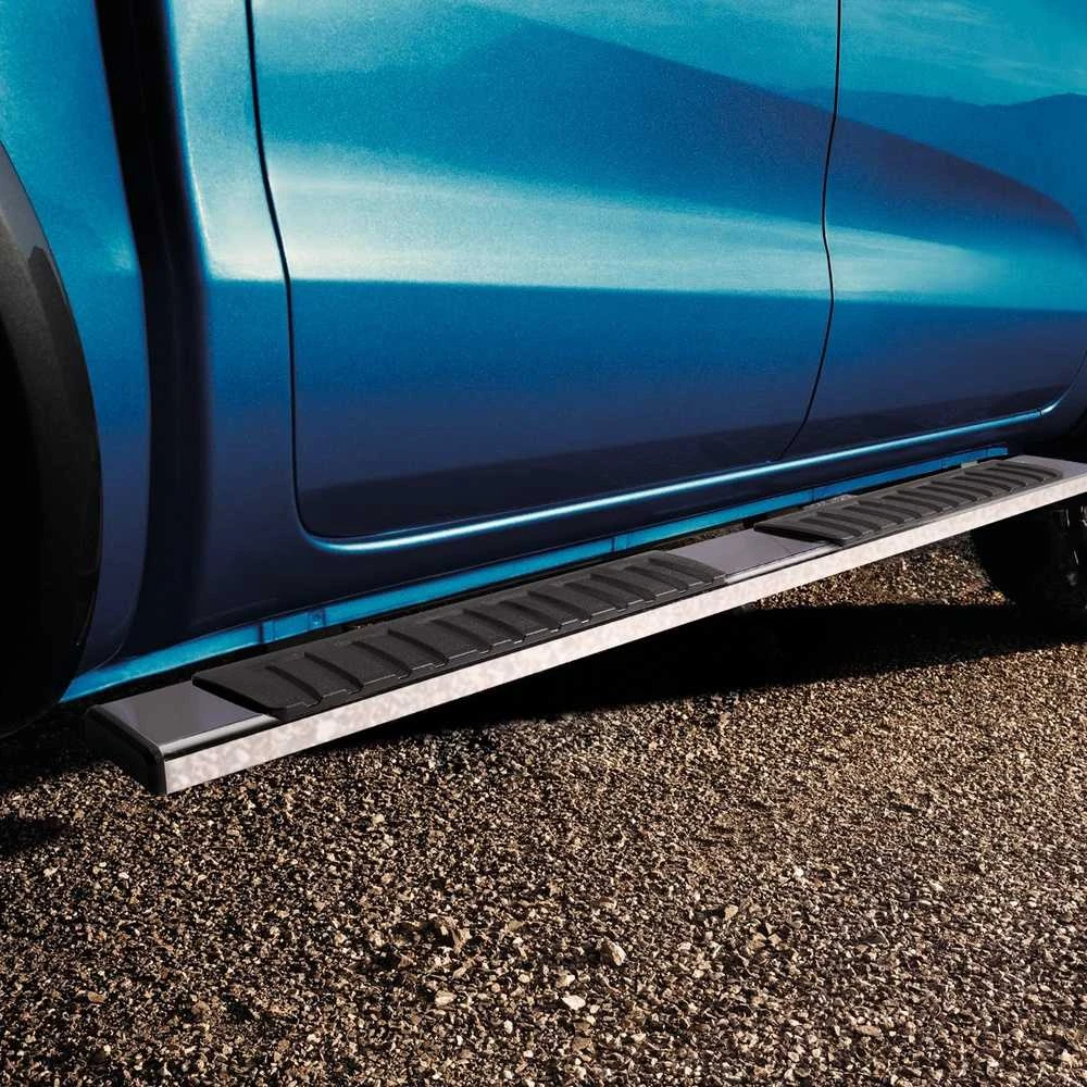 Nerūdijančio plieno šoninės pakopos, 152.4 mm pločio laipteliai, skirti Chevy Silverado GMC Sierra, 227 kg talpa, sunkvežimio apsauginiai strypai, skirti Crew Cab