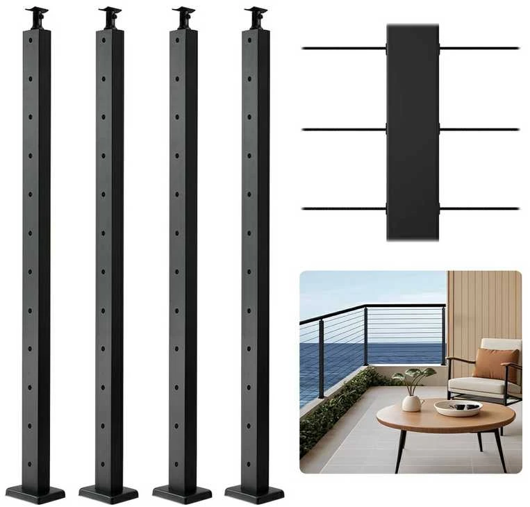 VEVOR horizontalus kabelių turėklų stulpas 107x2.54x5.08 cm