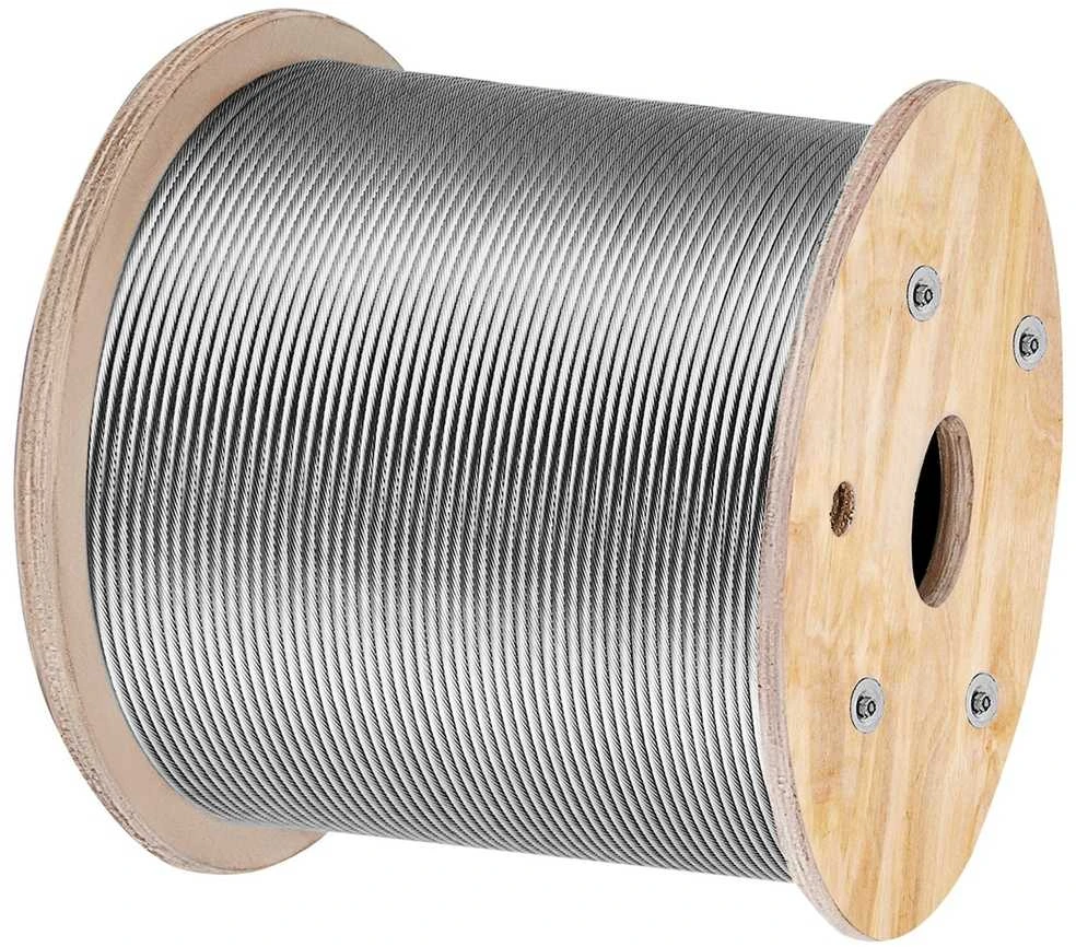Nerūdijančio plieno vielinis lynas, 3,2 mm x 150 m, 316 klasės, 1x19 konstrukcijos