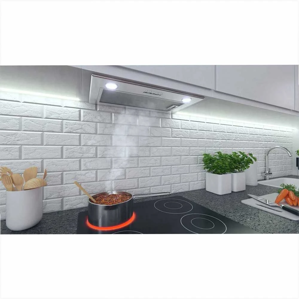 Berdsen Nerūdijančio plieno virtuvės gartraukis, 60 cm, įmontuojamas, virtuvės spintelei, efektyvus riebalų filtras, LED apšvietimas