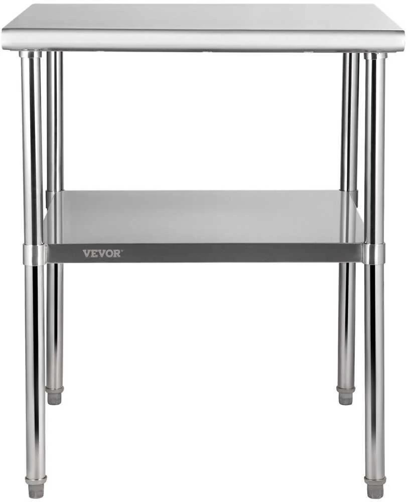 Nerūdijančio plieno virtuvės stalas 76x76x91cm, 363kg, komercinis, gamybinis, maisto ruošimui