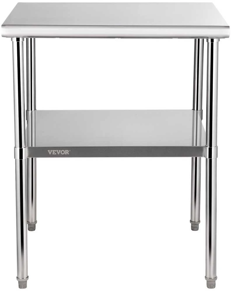 Nerūdijančio plieno virtuvės stalas 76x76x91cm, 363kg, komercinis, gamybinis, maisto ruošimui