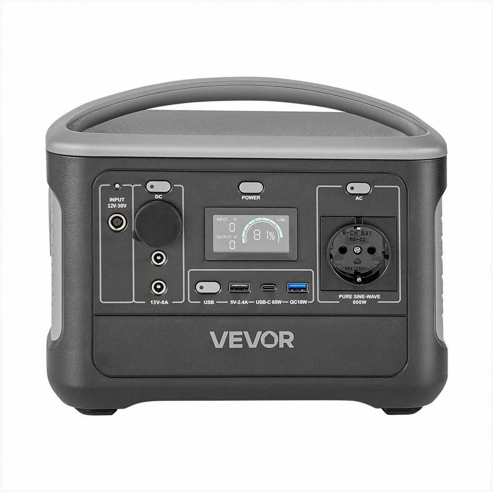 VEVOR Nešiojama saulės įkrovimo stotelė su 100W saulės panele