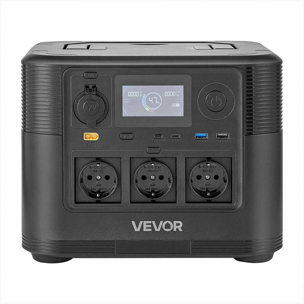 VEVOR Nešiojama saulės energijos stotis su 200W skydeliu