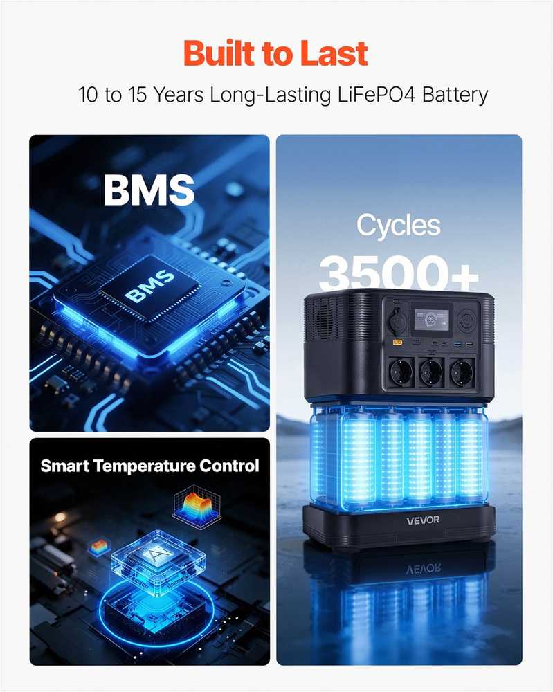 Nešiojama maitinimo stotelė su 200W saulės kolektoriumi, 1800W saulės generatorius, 1008Wh LiFePO4 baterija, 9 išvesties prievadai, elektros energijos kaupiklis namams ir stovyklavimui
