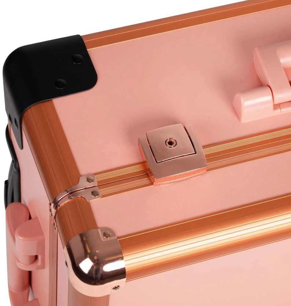 Activeshop Makiažo veidrodis - kosmetikos priemonių lagaminas Portable Gold