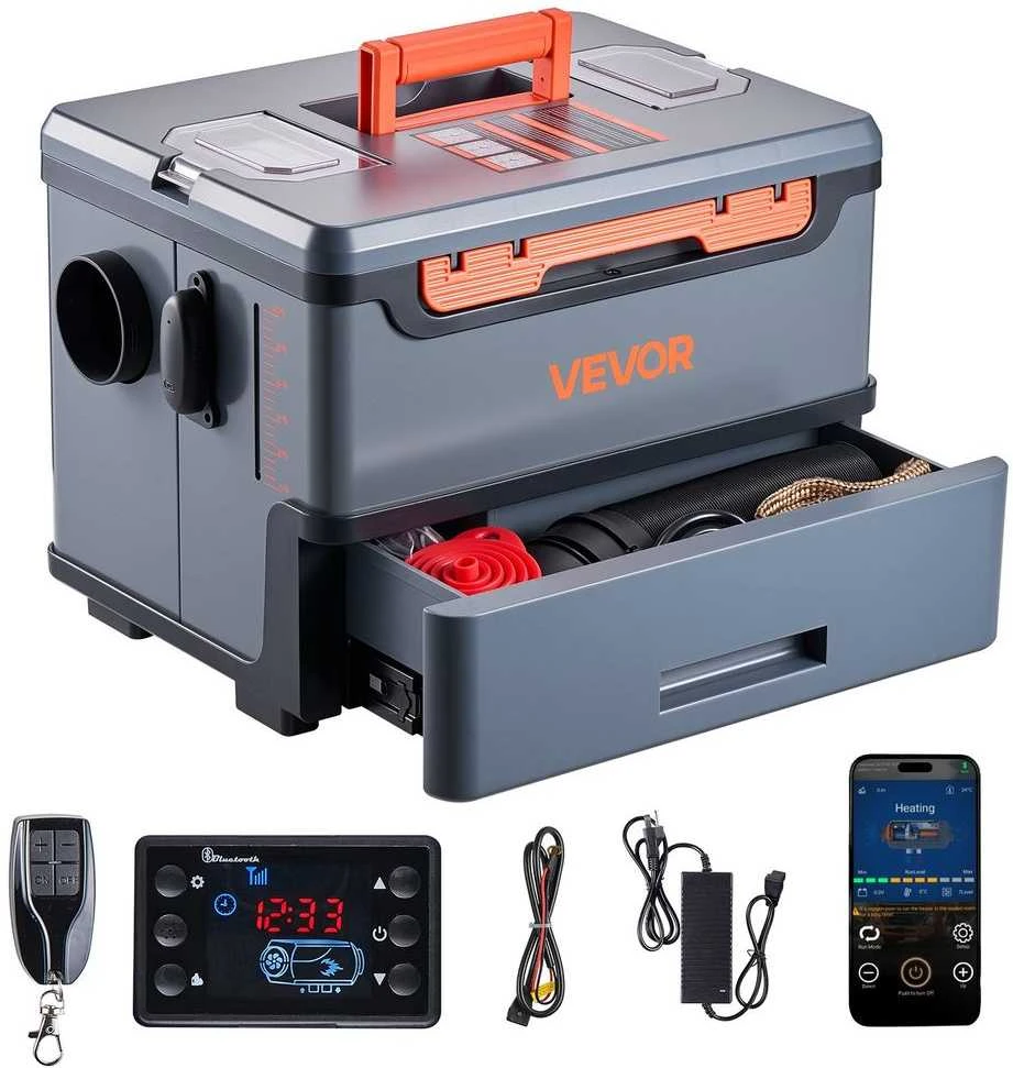 VEVOR Dyzelinis šildytuvas su Bluetooth valdymu