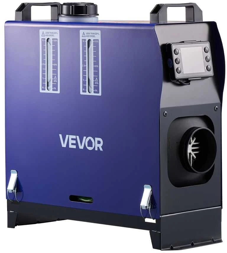 Nešiojamas dyzelinis šildytuvas, 8kW DC 12V/24V, kemperiui, furgonui, sunkvežimiui, nameliui ant ratų, greitas šildymas, žemo triukšmo dyzelinis oro šildytuvas