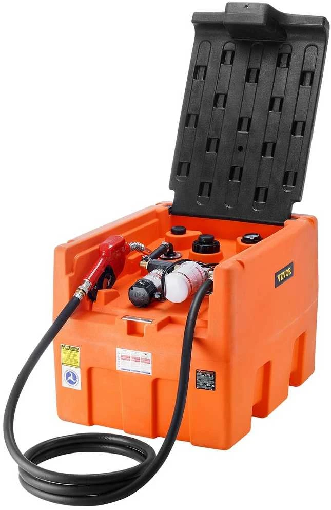 Nešiojamas dyzelino bakas, 182L kuro bakas su 12V siurbliu, sunkvežimiams, laivams, traktoriams, sunkiajai technikai, dyzelino perdavimo bakas