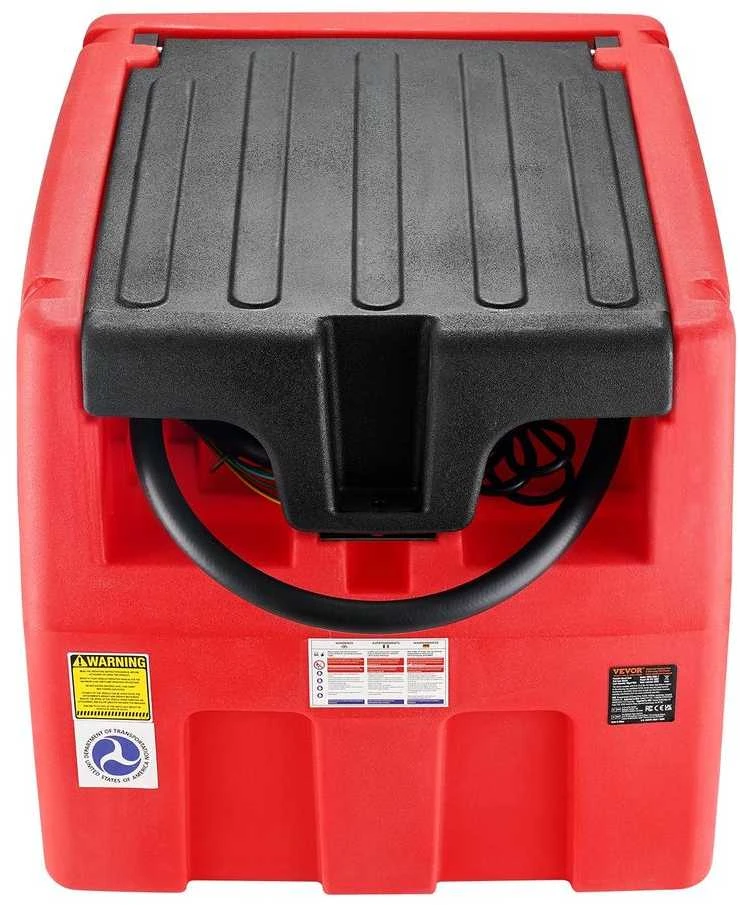 Nešiojamas dyzelino ir benzino bakas, 181.7L kuro perdavimo bakas su 12V pompa, dvigubas kuro bakas sunkvežimiams, traktoriams, RV, ūkio technikai