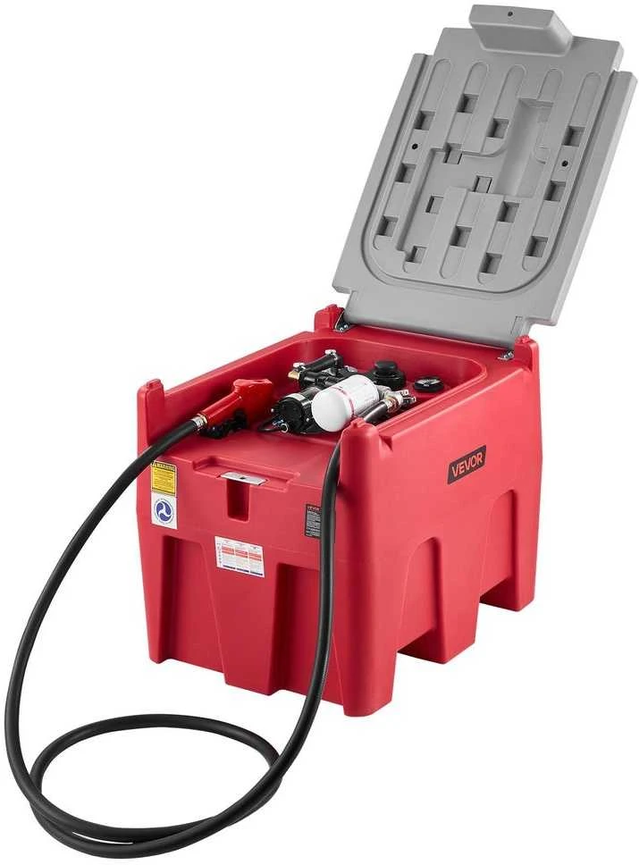 Nešiojamas dyzelino ir benzino bakas, 220L degalų perpylimo bakas, 12V elektrinis siurblys, dyzelino talpykla, kuro saugojimo bakas, raudonas nešiojamas kuro bakas