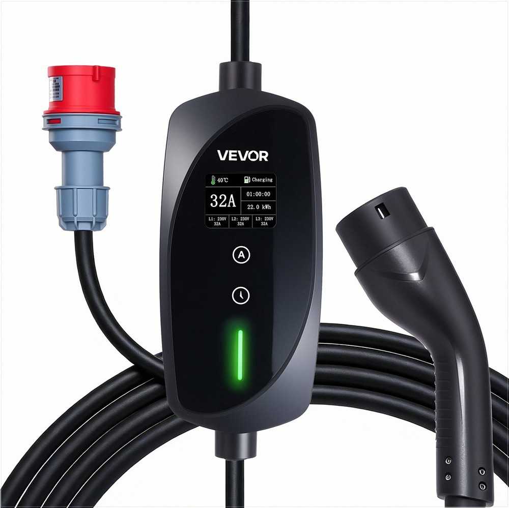 VEVOR Mobilus sieninis įkroviklis 22 kW 32A, 7 m