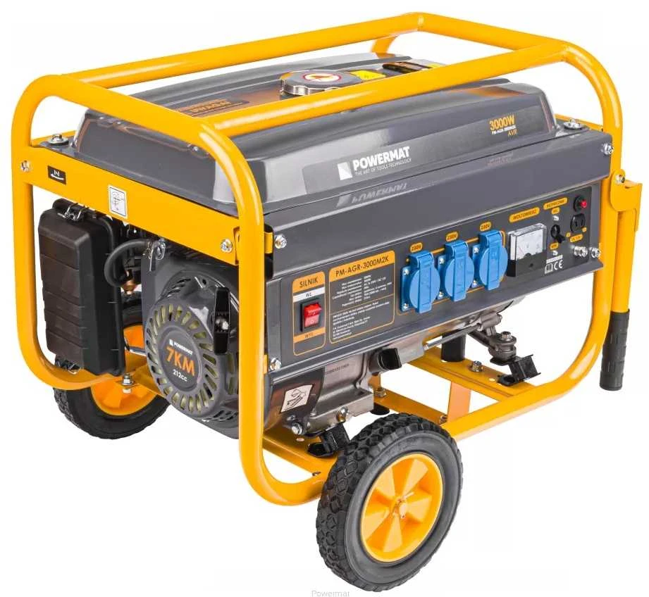 Nešiojamas generatorius, 3000W, 230V/12V, AVR įtampos stabilizatorius, sodui, statyboms, avarinis maitinimas, benzininis generatorius