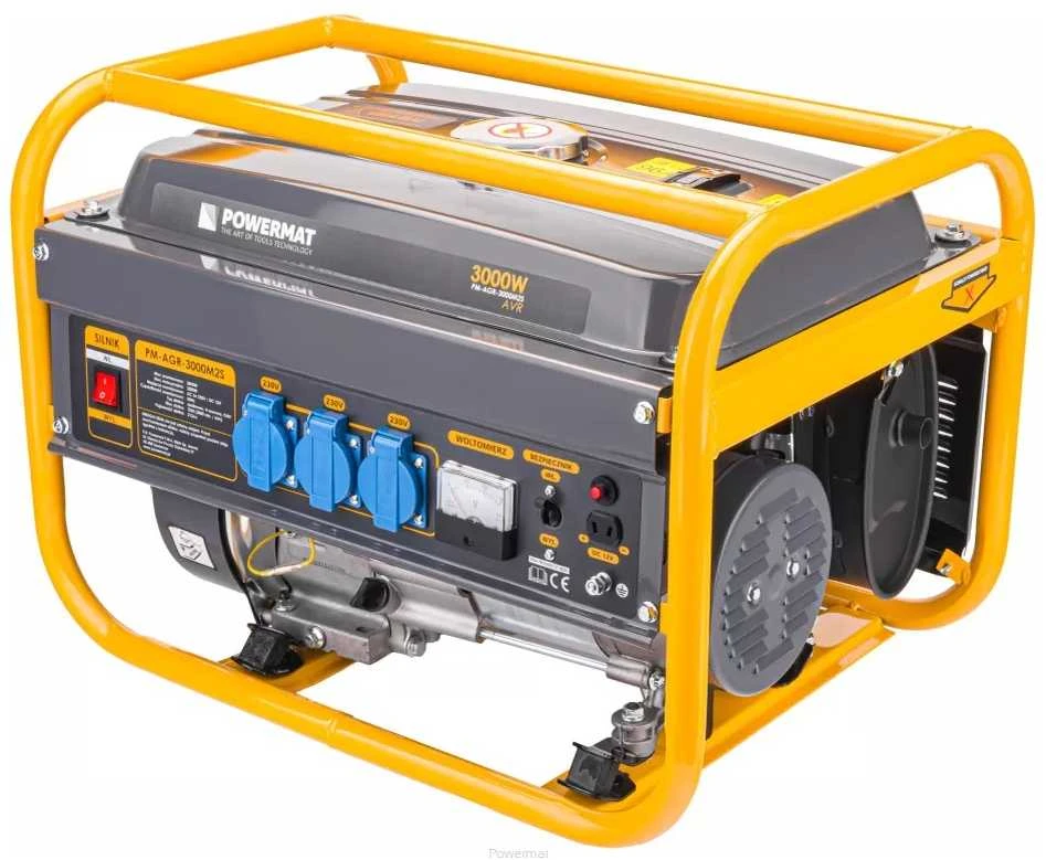 Nešiojamas generatorius 3000W, 230V AC ir 12V DC, AVR įtampos stabilizatorius, namams, sodui, statyboms, avarinis maitinimo šaltinis