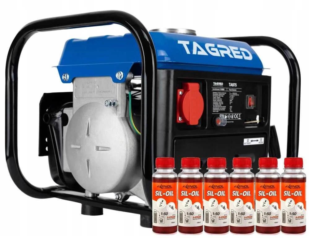 Nešiojamas generatorius 750W, avariniam energijos tiekimui, kompaktiškas 2 taktų generatorius, 230V/12V generatorius, stovyklavimo generatorius, valties generatorius