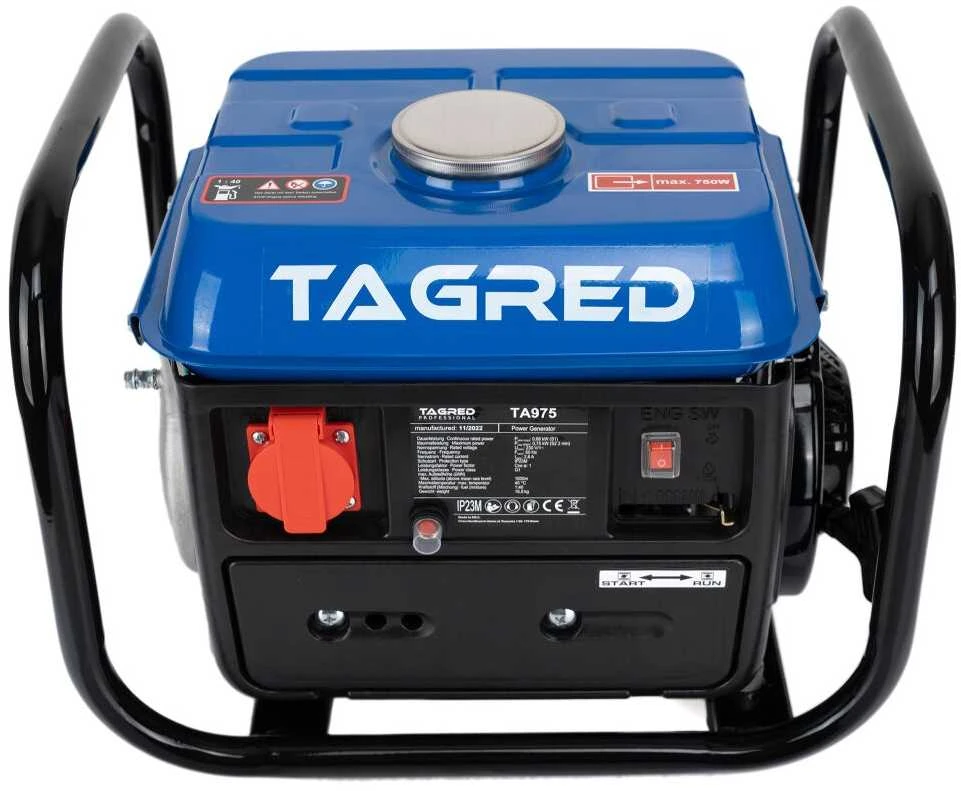 Nešiojamas generatorius 750W, avariniam energijos tiekimui, kompaktiškas 2 taktų generatorius, 230V/12V generatorius, stovyklavimo generatorius, valties generatorius