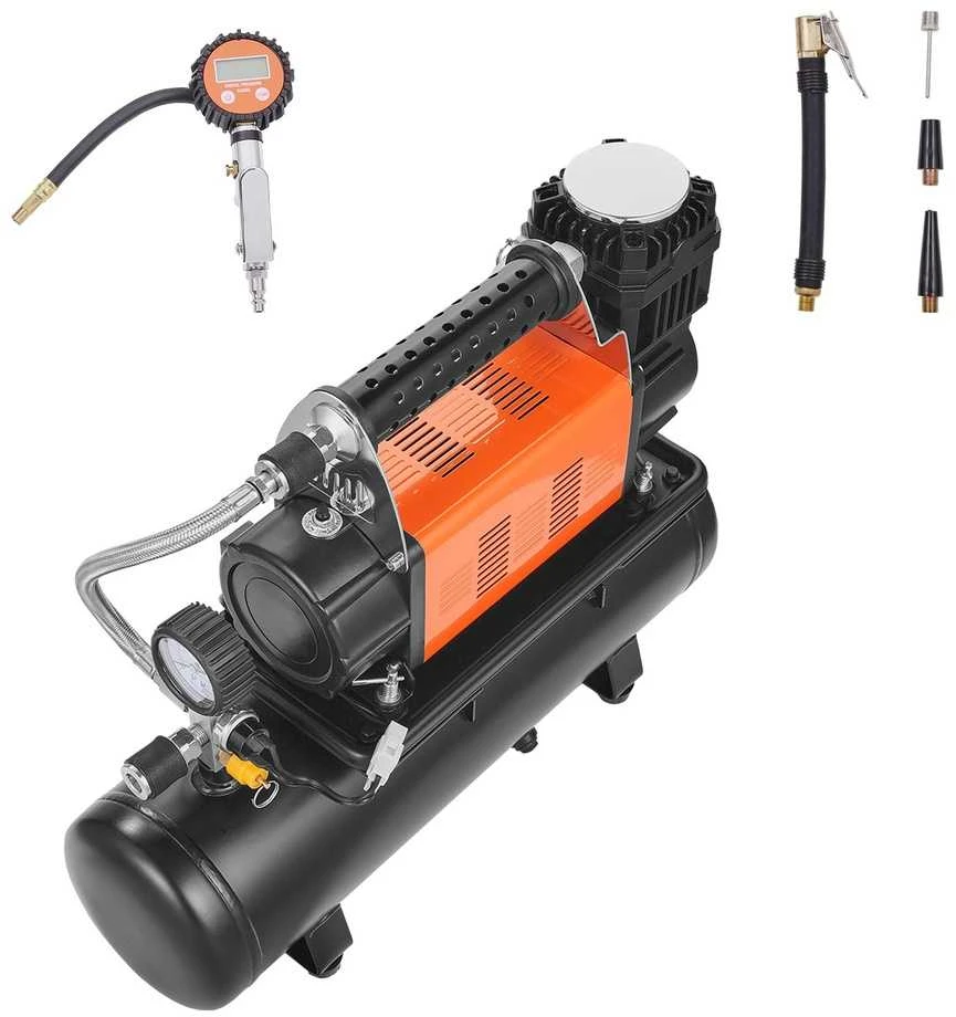 Nešiojamas oro kompresorius, 6L, 6.35CFM, padangų pripūtimo pompa, 150PSI, automobiliams, skaitmeninis, oro pompa, kompresorius