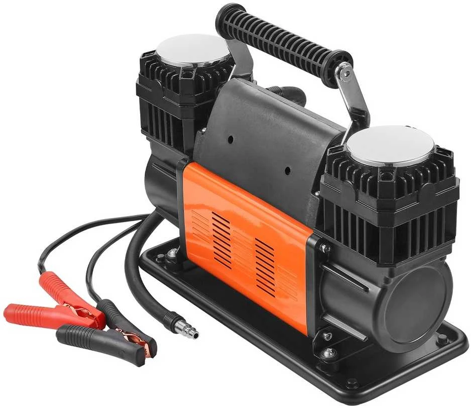 Nešiojamas Padangų Pripūtiklis, Dvigubo Cilindro Kompresorius 12V 150 PSI Automobiliams, Kemperiams, Dviračiams, Kamuoliams, Greitas Pripūtimas