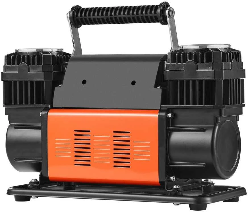 Nešiojamas Padangų Pripūtiklis, Dvigubo Cilindro Kompresorius 12V 150 PSI Automobiliams, Kemperiams, Dviračiams, Kamuoliams, Greitas Pripūtimas