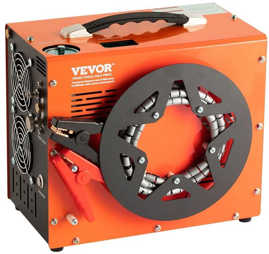 Nešiojamas PCP oro kompresorius 30MPa, automatinis, 12V/230V, be alyvos, oro pildymo stotis