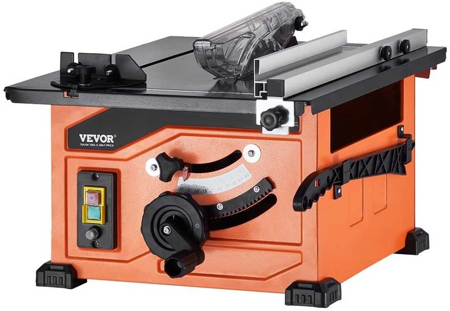 Nešiojamas stalo pjūklas 1200 W, 210 mm diskas, 225 mm pjovimo gylis, medienos apdirbimo, baldų gamybos pjūklas, rankinis diskinis pjūklas