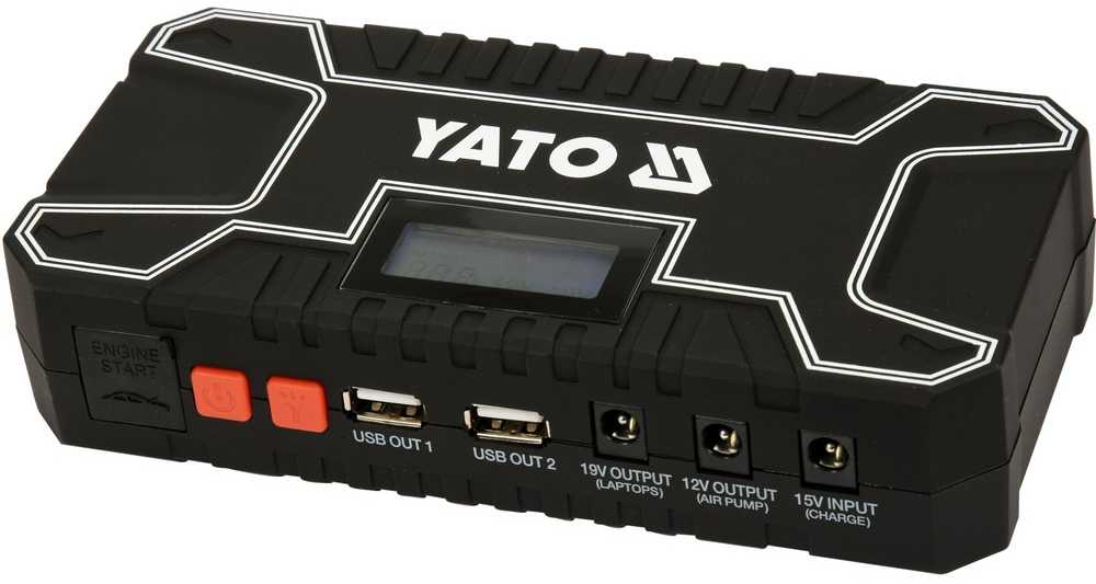 Nešiojamas užvedimo įrenginys, 12000mAh su LCD ekranu, automobiliams, motociklams ir avariniam maitinimui