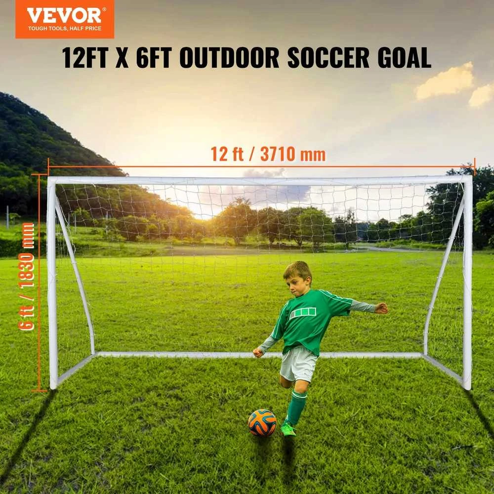 Nešiojami futbolo vartai, 3.66x1.83 m futbolo tinklas suaugusiems ir vaikams, dideli treniruočių futbolo vartai, jaunimo treniruočių futbolo vartų komplektas
