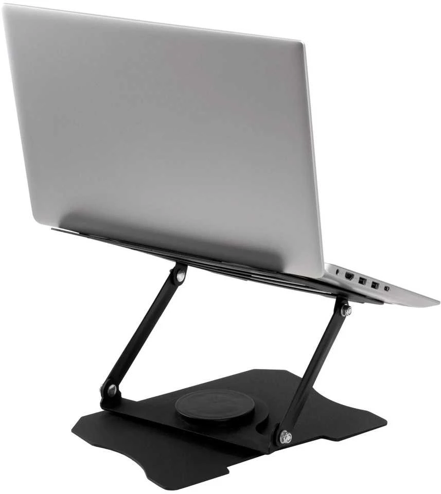 Nešiojamojo kompiuterio stovas, reguliuojamas, juodas, ergonomiškas, 10-17 colių, besisukantis, metalinis, nešiojamųjų kompiuterių laikiklis, aliuminis, patogus darbui