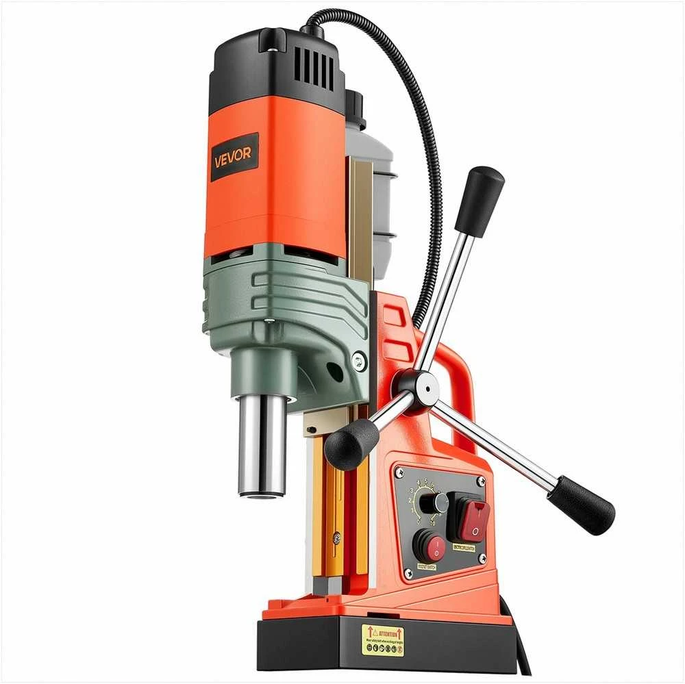 Nešiojamos magnetinės gręžimo staklės metalui, 1350W galia, 50 mm gręžimo skersmuo, reguliuojamas greitis, pramoninis metalo gręžtuvas su Weldon kotu