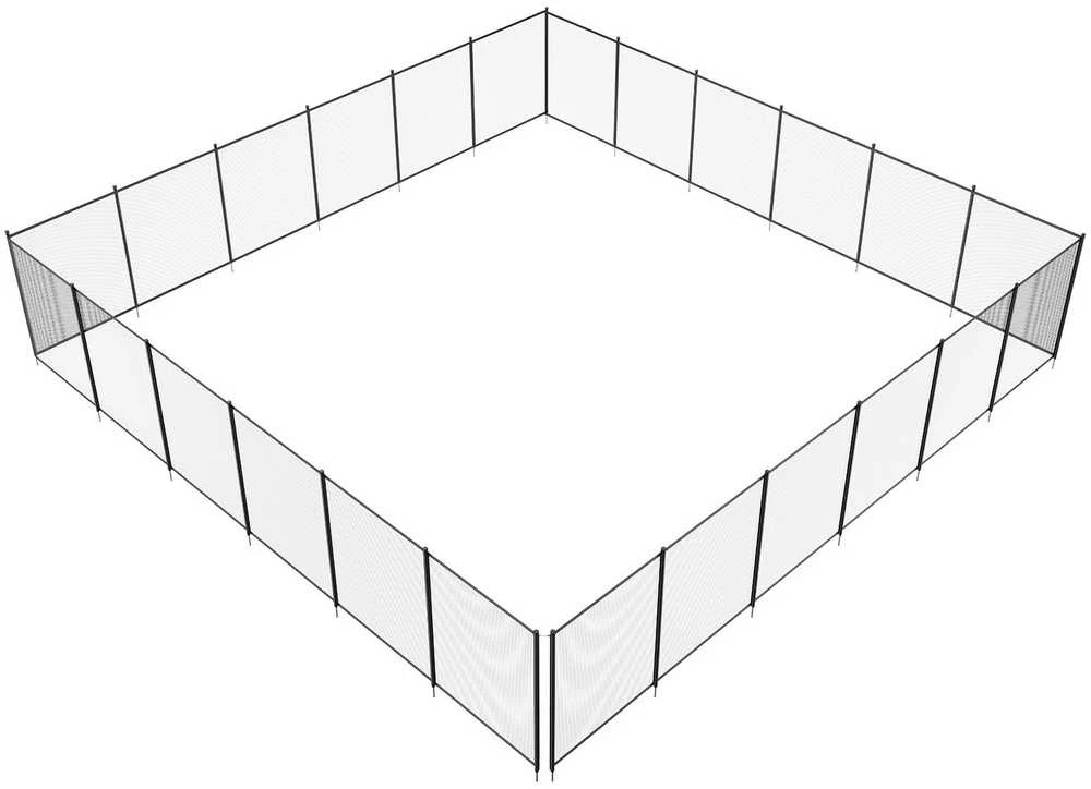 Nuimama baseino tvora 1,2 x 21,9 m, vaikų apsauginė tvorelė įleidžiamiems baseinams, juodas PVC tinklelis, lengvas montavimas, baseino atitvaras, apsauga nuo vaikų