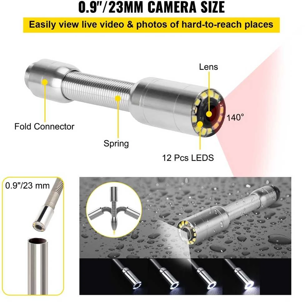 VEVOR 30m kanalizacijos kamera su 7” ekranu