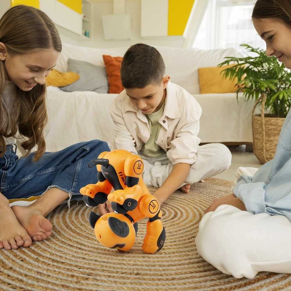 Nuotoliniu būdu valdomas robotas šuo žaislas vaikams, kalbantis ir šokantis, programuojamas išmanusis augintinis, interaktyvus robotas šuo, RC robotas žaislas, robotas šuo vaikams